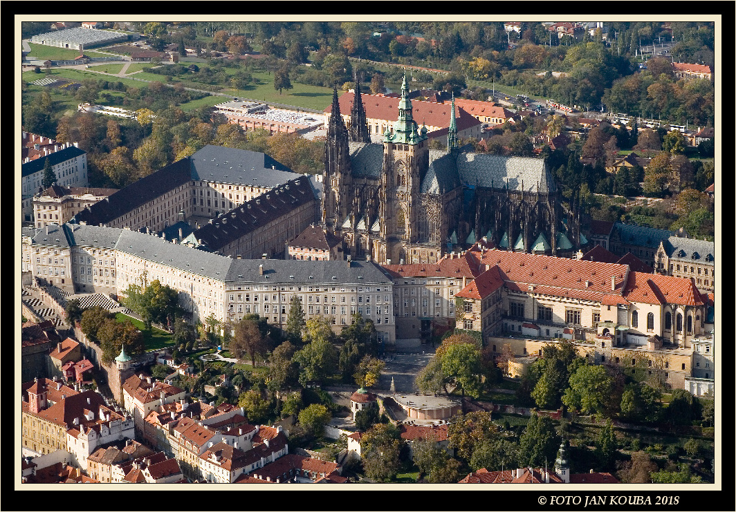 Praha, Prague, Pražský hrad, the Prague Castle, aerial photography 08