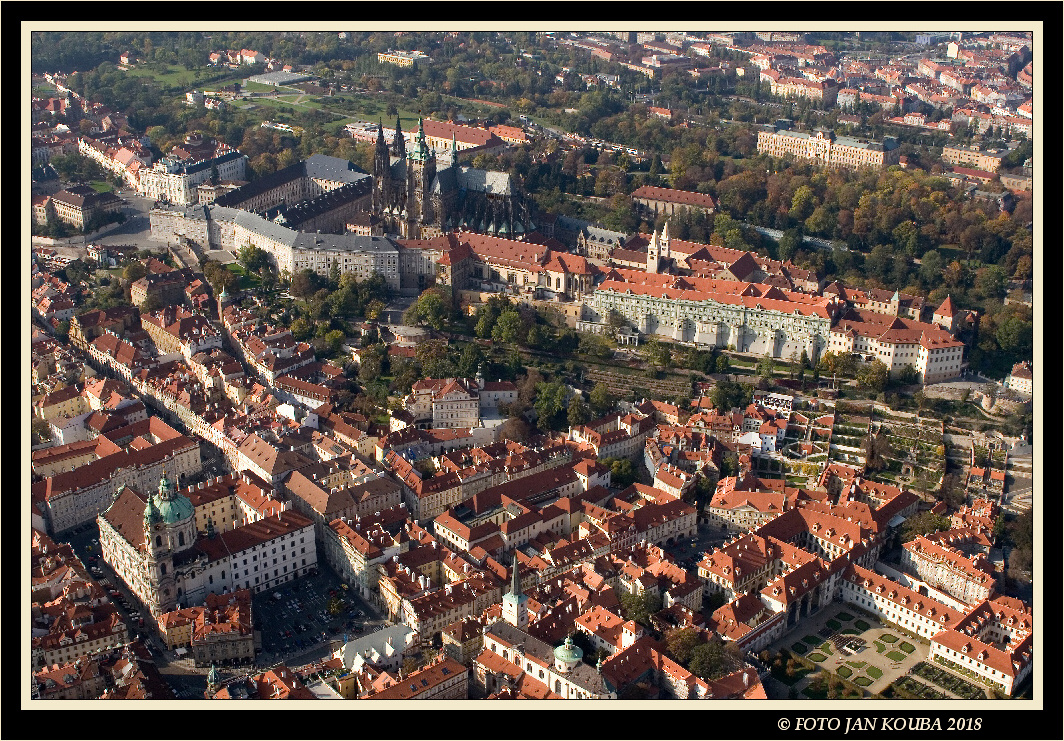 Praha, Prague, Pražský hrad, the Prague Castle, aerial photography 09