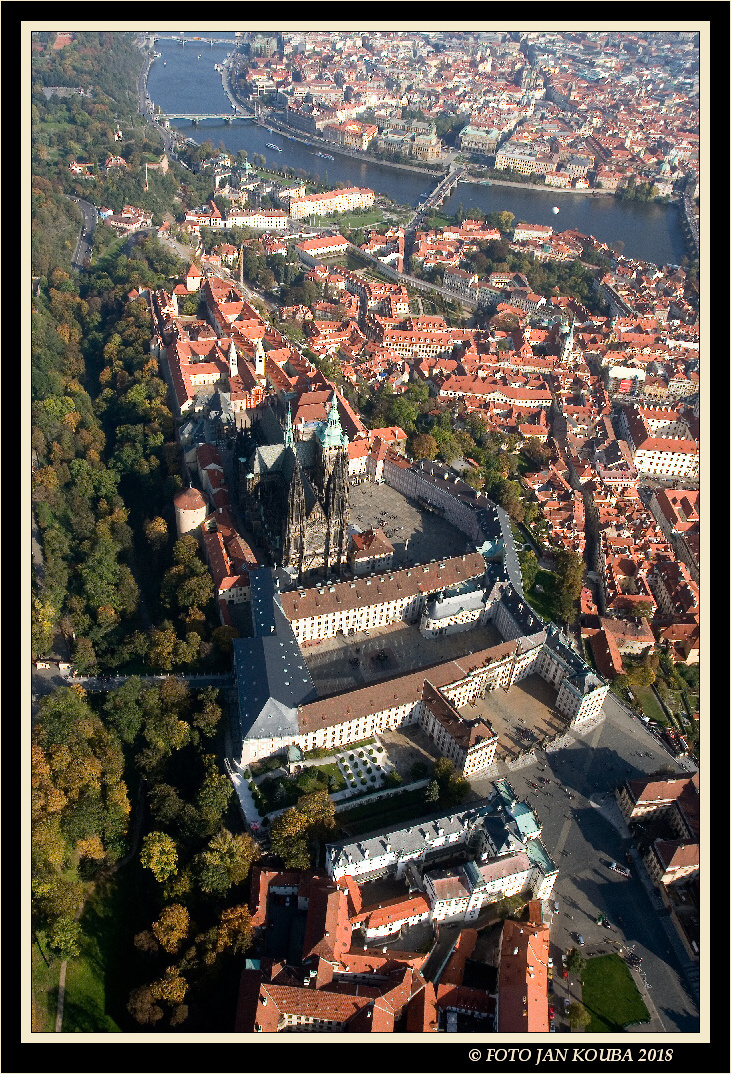 Praha, Prague, Pražský hrad, the Prague Castle, aerial photography 29