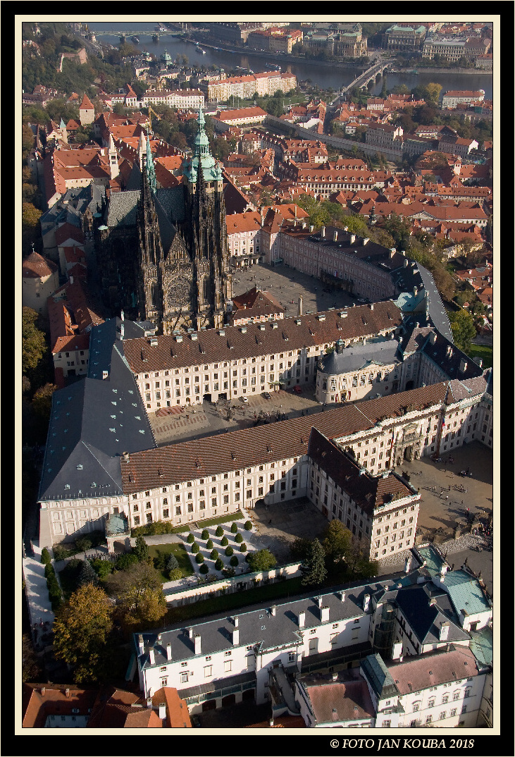 Praha, Prague, Pražský hrad, the Prague Castle, aerial photography 32