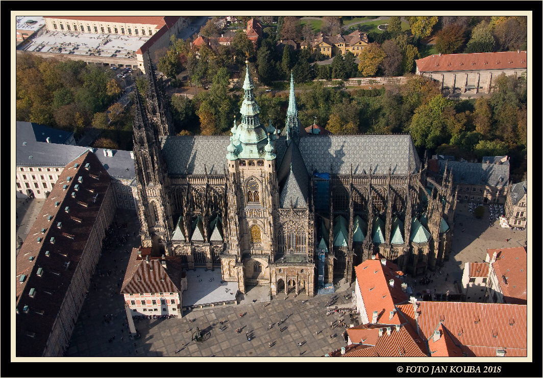Praha, Prague, Pražský hrad, the Prague Castle, aerial photography 05