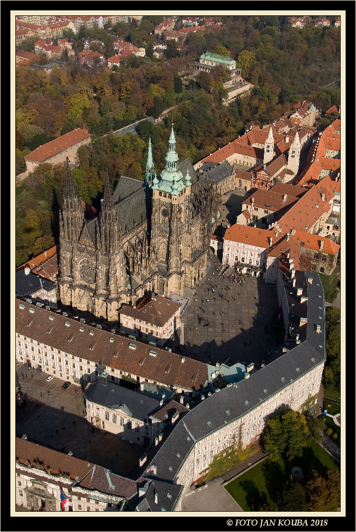 Praha, Prague, Pražský hrad, the Prague Castle, aerial photography 06