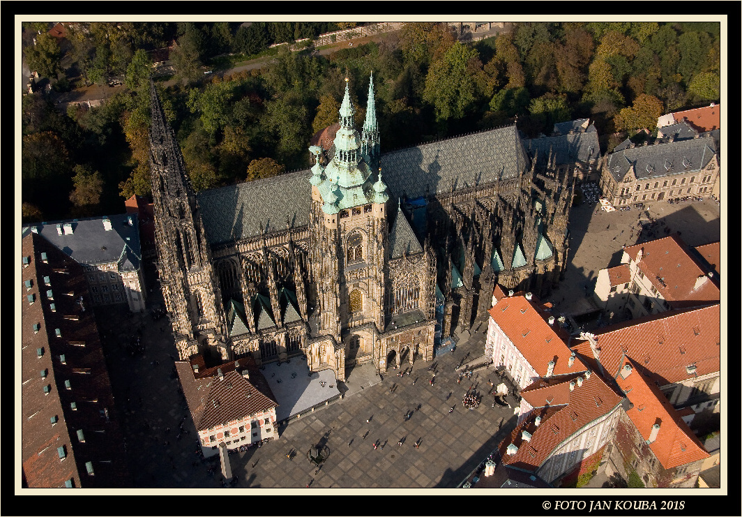 Praha, Prague, Pražský hrad, the Prague Castle, aerial photography 07