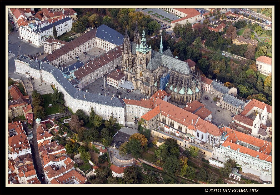 Praha, Prague, Pražský hrad, the Prague Castle, aerial photography 10