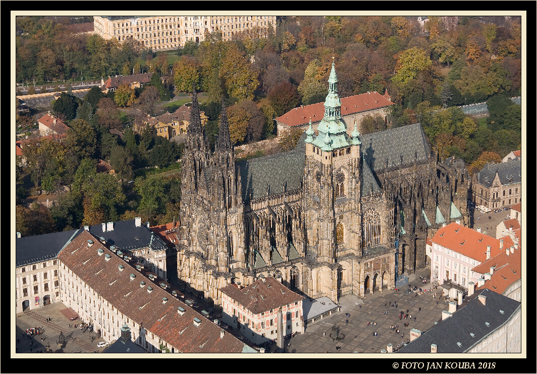 Praha, Prague, Pražský hrad, the Prague Castle, aerial photography 13
