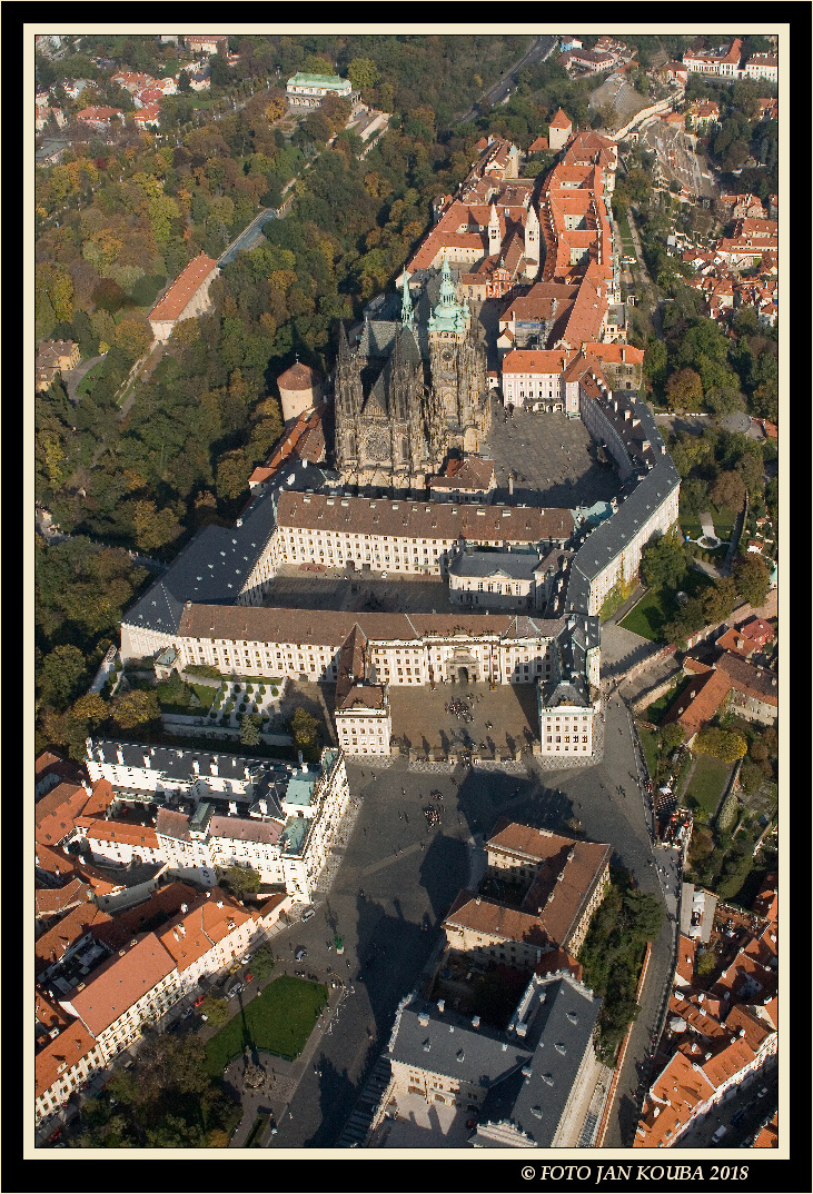 Praha, Prague, Pražský hrad, the Prague Castle, aerial photography 15