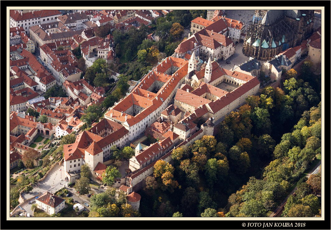 Praha, Prague, Pražský hrad, the Prague Castle, aerial photography 19
