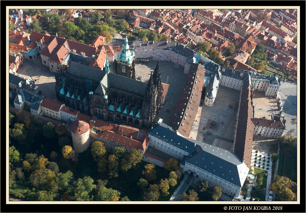 Praha, Prague, Pražský hrad, the Prague Castle, aerial photography 23