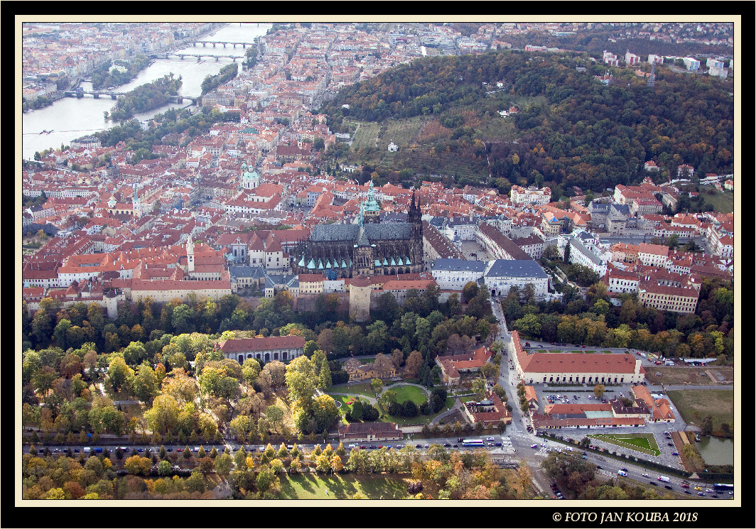 Praha, Prague, Pražský hrad, the Prague Castle, aerial photography 24