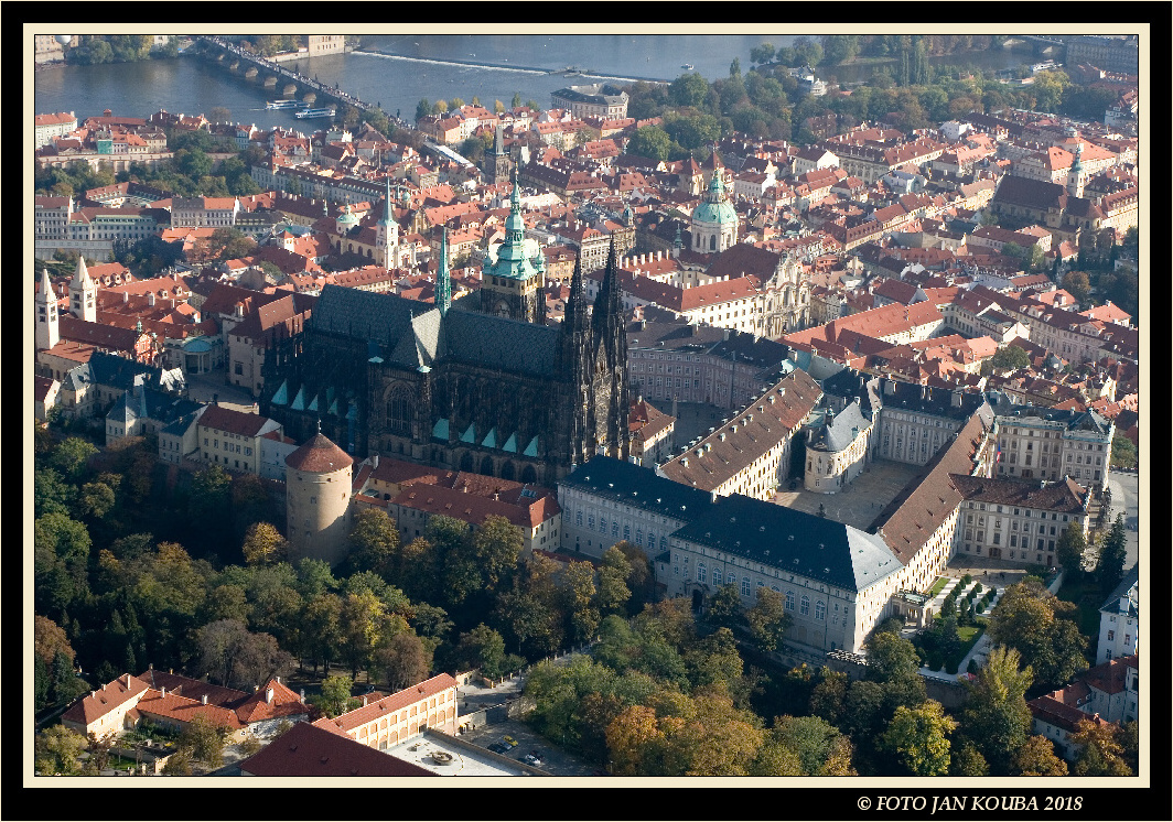 Praha, Prague, Pražský hrad, the Prague Castle, aerial photography 25