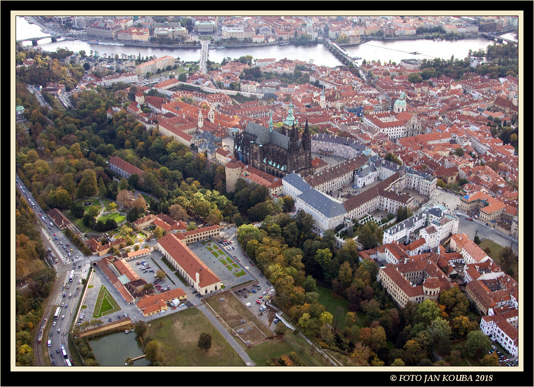 Praha, Prague, Pražský hrad, the Prague Castle, aerial photography 26