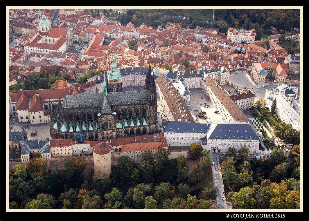 Praha, Prague, Pražský hrad, the Prague Castle, aerial photography 28