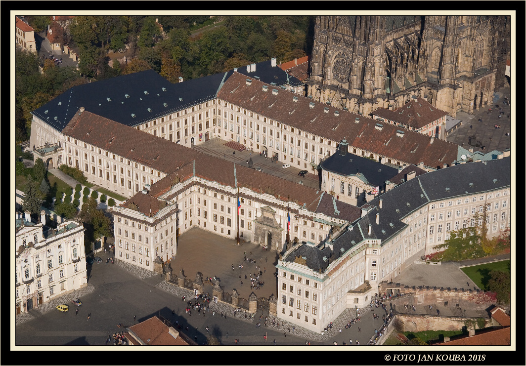 Praha, Prague, Pražský hrad, the Prague Castle, aerial photography 30